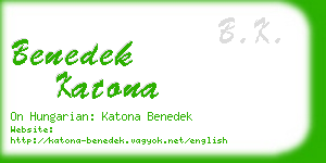 benedek katona business card